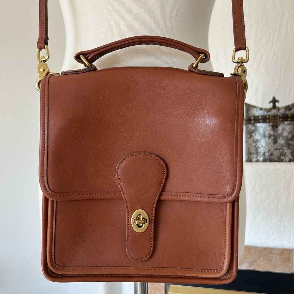 Coach Vintage Leather Crossbody Bag 5130 Tan 90s Y2K - Picture 6 of 17